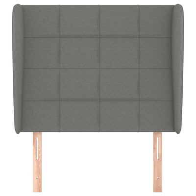 Headboard with Ears Dark Grey 83 cm Fabric