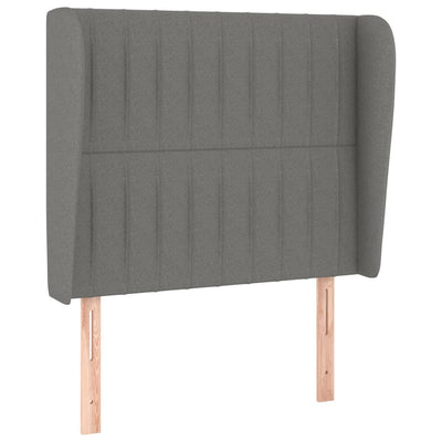 Headboard with Ears Dark Grey 83 cm Fabric