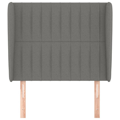 Headboard with Ears Dark Grey 83 cm Fabric