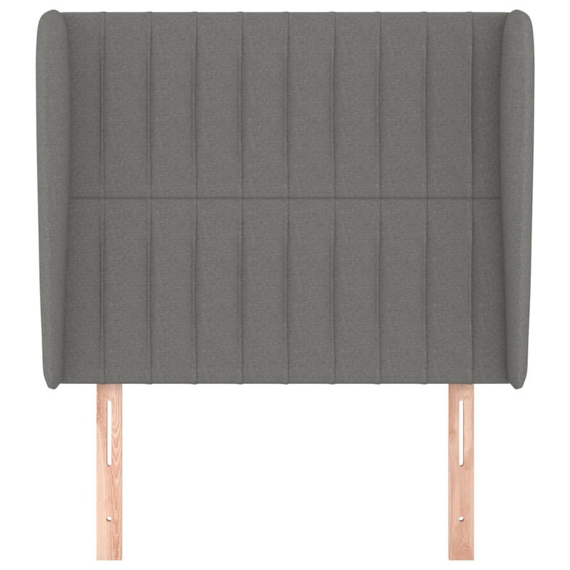 Headboard with Ears Dark Grey 83 cm Fabric