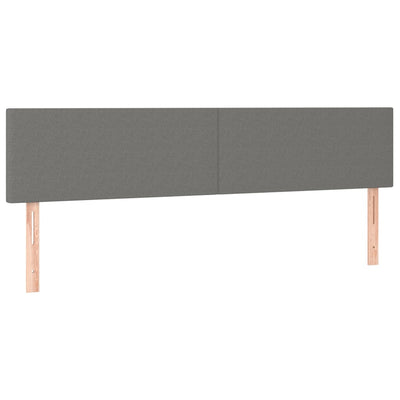 LED Headboard Dark Grey 160x5x78/88 cm Fabric