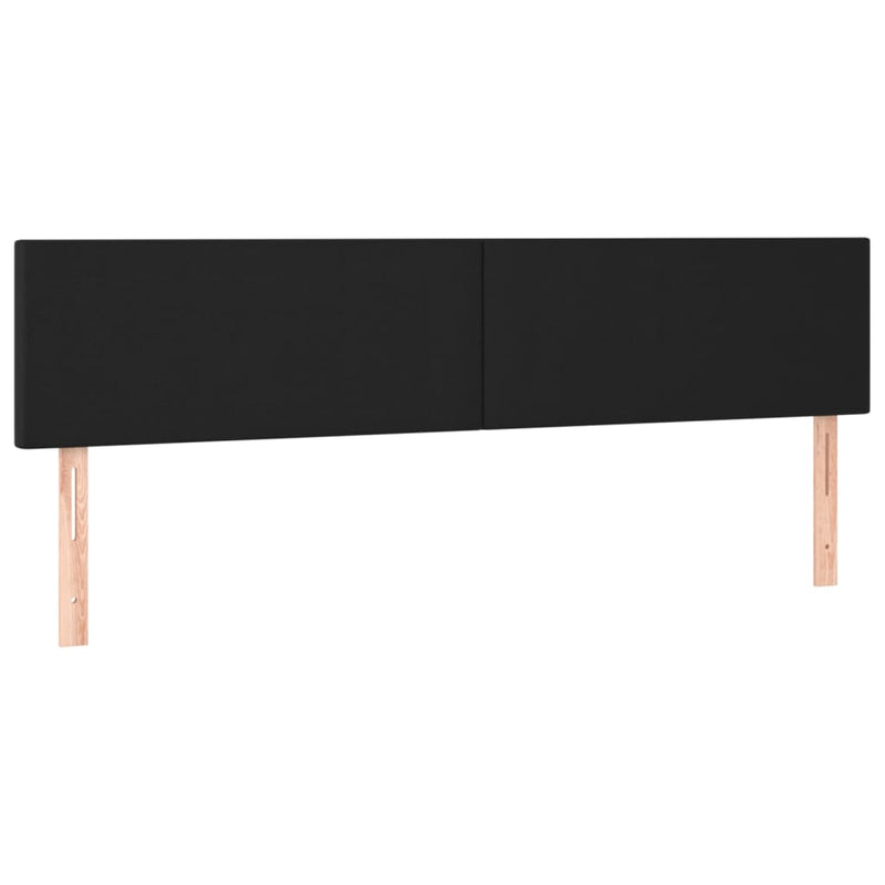 LED Headboard Black 160x5x78/88 cm Faux Leather