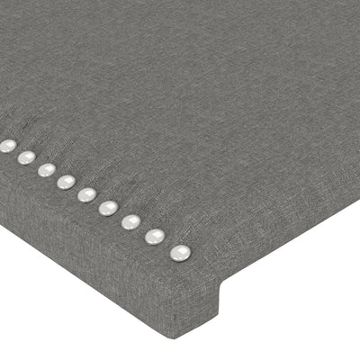 LED Headboard Dark Grey 100 cm Fabric