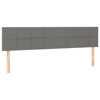 LED Headboard Dark Grey 160 cm Fabric