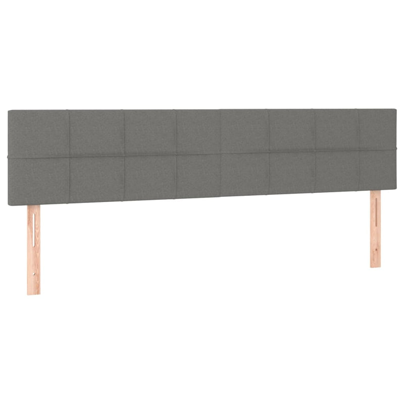 LED Headboard Dark Grey 160 cm Fabric