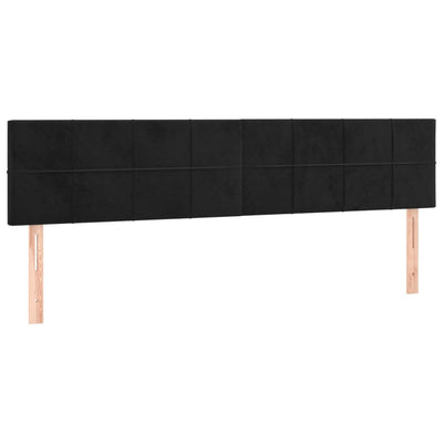 LED Headboard Black 160x5x78/88 cm Velvet