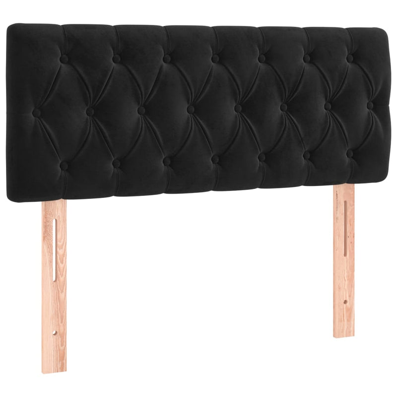 LED Headboard Black 100x7x78/88 cm Velvet