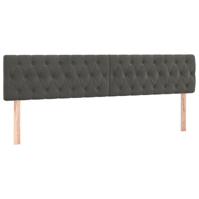 LED Headboard Dark Grey 200 cm Velvet