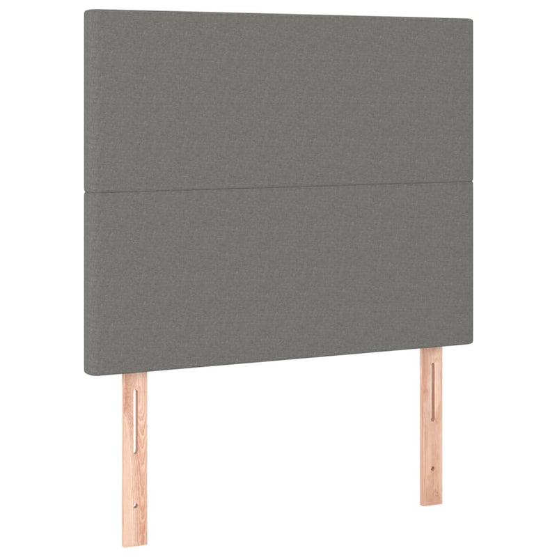 LED Headboard Dark Grey 100 cm Fabric