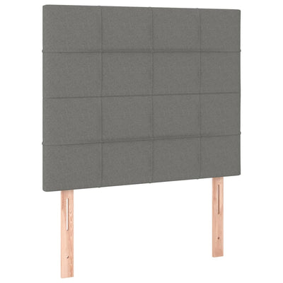 LED Headboard Dark Grey 100 cm Fabric