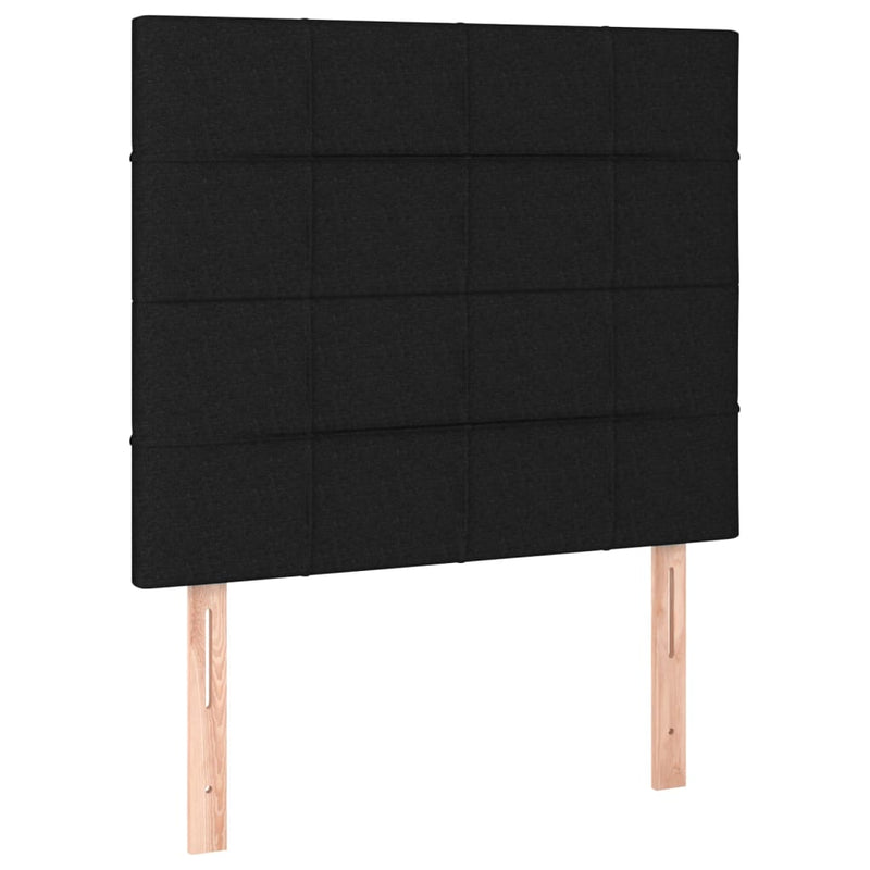 LED Headboard Black 100 cm Fabric