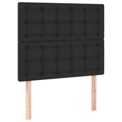 LED Headboard Black 80 cm Faux Leather