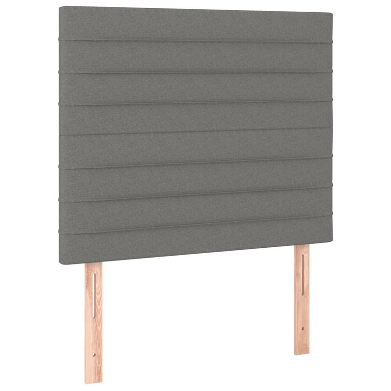 LED Headboard Dark Grey 100 cm Fabric