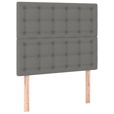 LED Headboard Dark Grey 80 cm Fabric