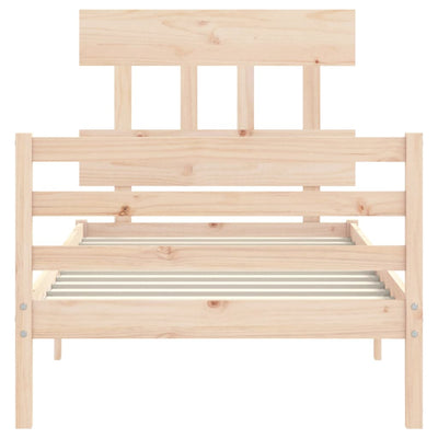 Bed Frame without Mattress 90x190 cm Solid Wood