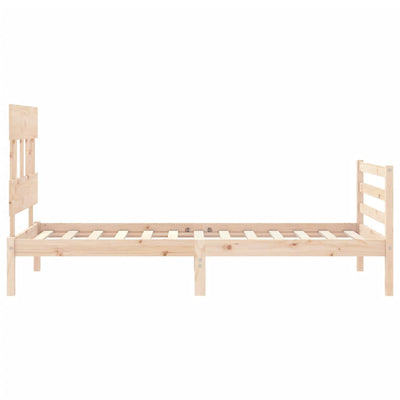 Bed Frame without Mattress 90x190 cm Solid Wood