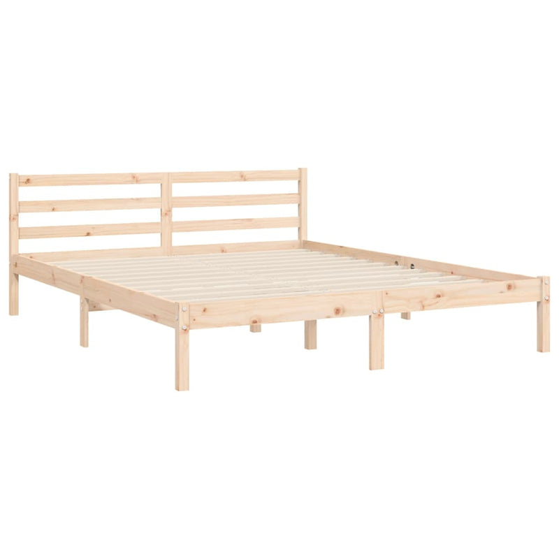 Bed Frame without Mattress 150x200 cm Solid Wood