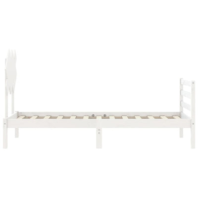 Bed Frame without Mattress White 90x190 cm Solid Wood