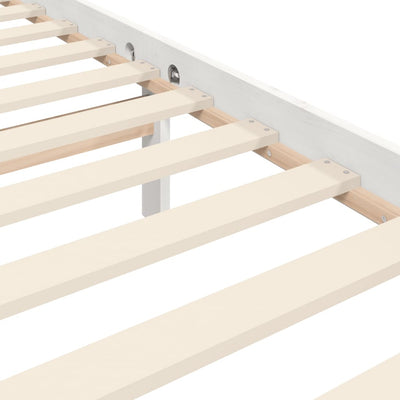 Bed Frame without Mattress White 90x190 cm Solid Wood