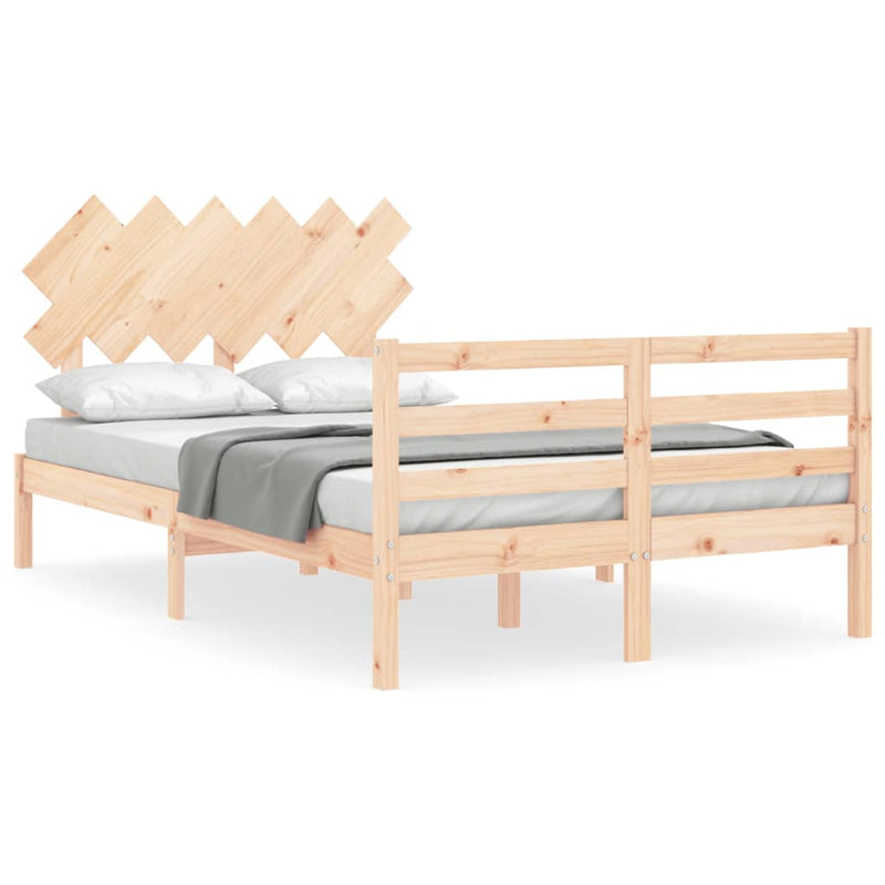 Bed Frame without Mattress 135x190 cm Solid Wood