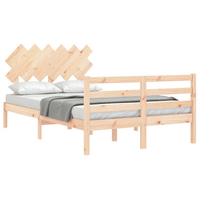 Bed Frame without Mattress 135x190 cm Solid Wood