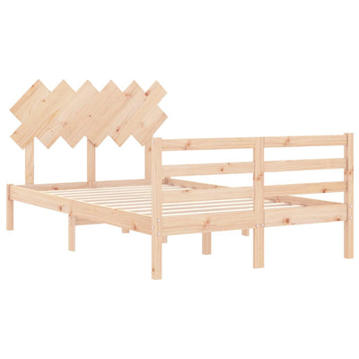 Bed Frame without Mattress 135x190 cm Solid Wood