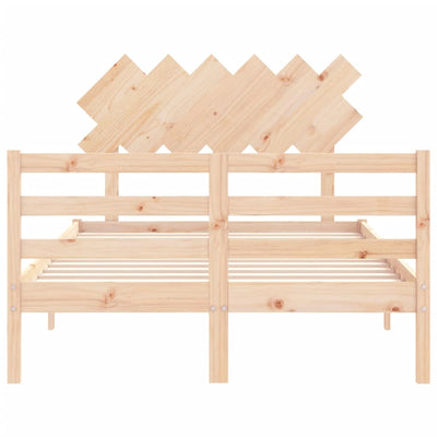 Bed Frame without Mattress 135x190 cm Solid Wood