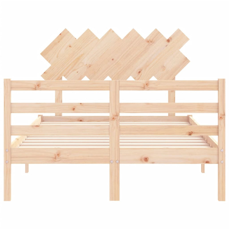 Bed Frame without Mattress 135x190 cm Solid Wood