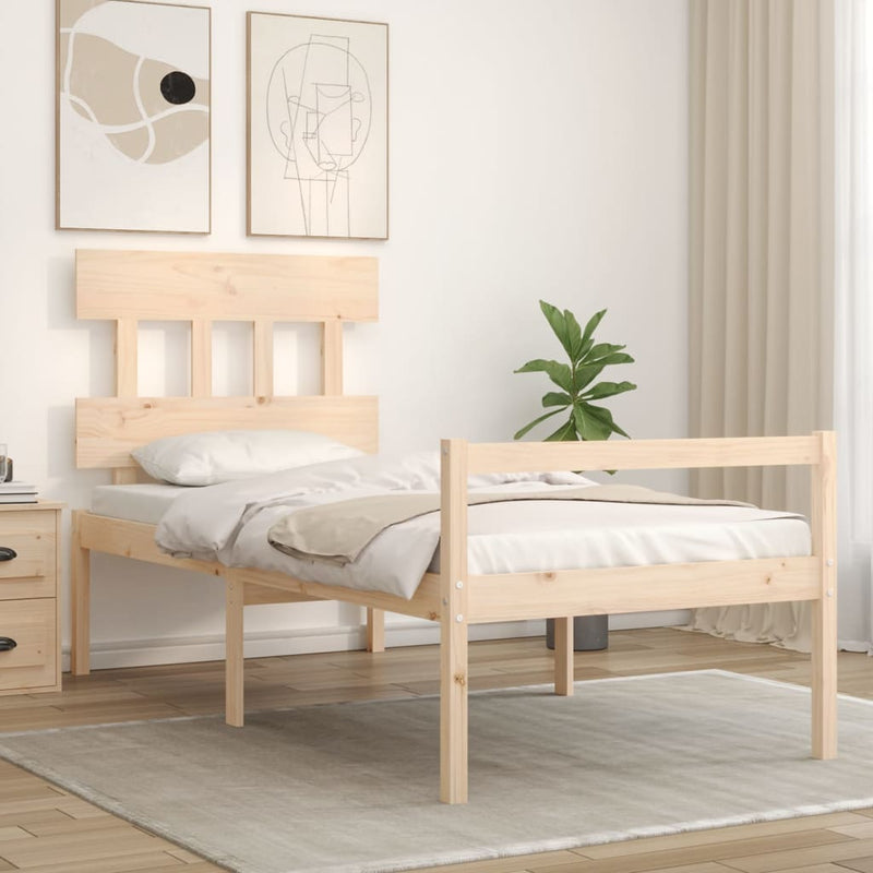 Senior Bed without Mattress 90x190 cm Solid Wood