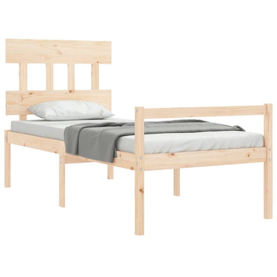 Senior Bed without Mattress 90x190 cm Solid Wood