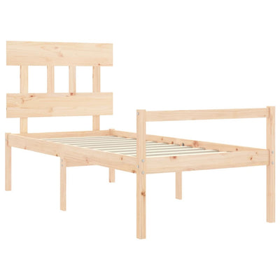 Senior Bed without Mattress 90x190 cm Solid Wood