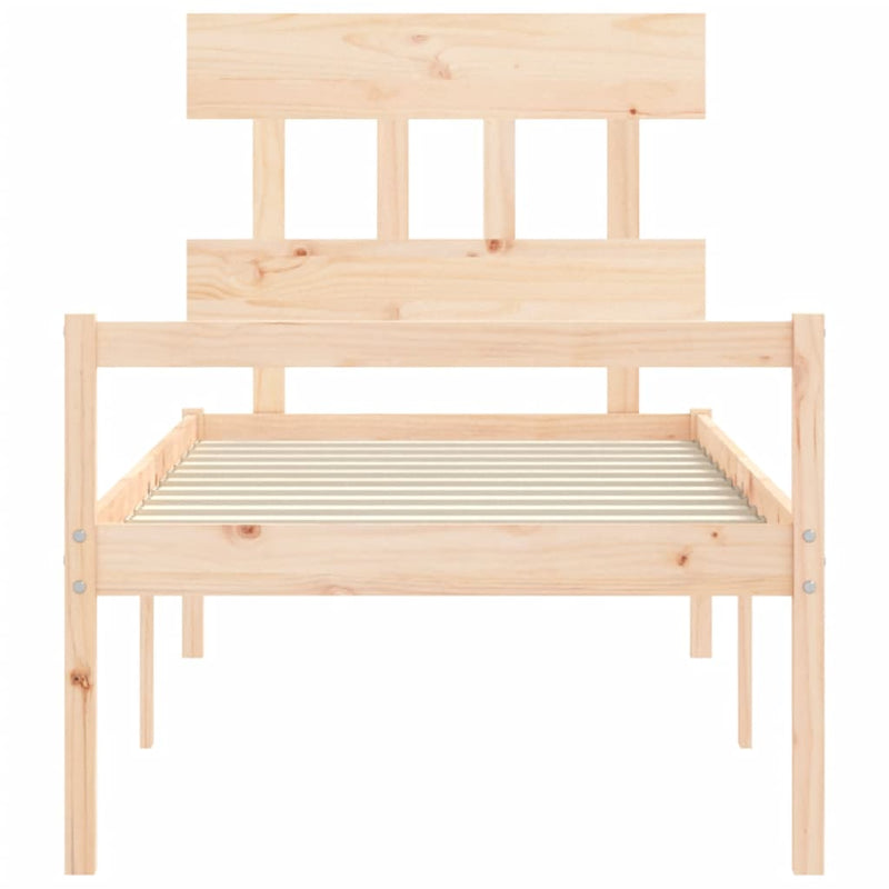 Senior Bed without Mattress 90x190 cm Solid Wood