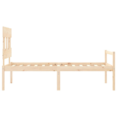 Senior Bed without Mattress 90x190 cm Solid Wood