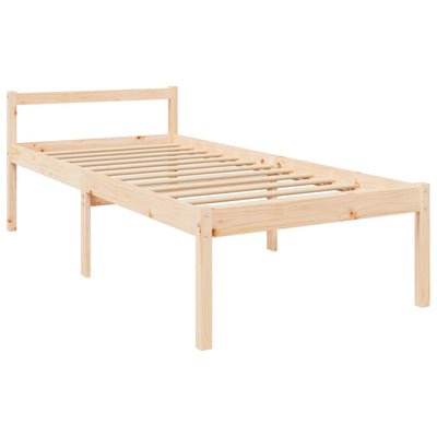 Senior Bed without Mattress 90x190 cm Solid Wood