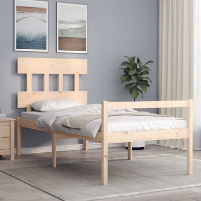 Senior Bed without Mattress 90x190 cm Solid Wood