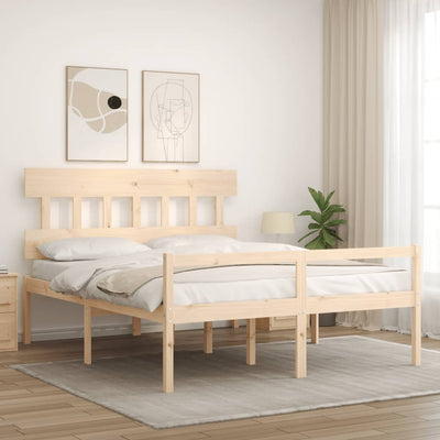 Senior Bed without Mattress 150x200 cm Solid Wood