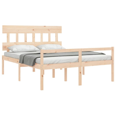 Senior Bed without Mattress 150x200 cm Solid Wood