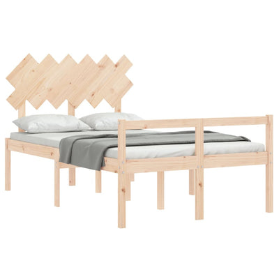 Senior Bed without Mattress 135x190 cm Solid Wood