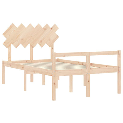 Senior Bed without Mattress 135x190 cm Solid Wood