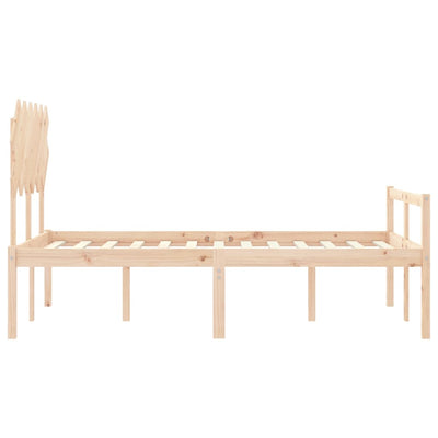 Senior Bed without Mattress 135x190 cm Solid Wood