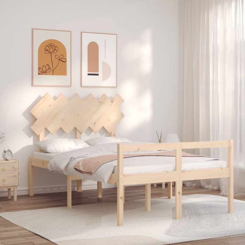 Senior Bed without Mattress 135x190 cm Solid Wood