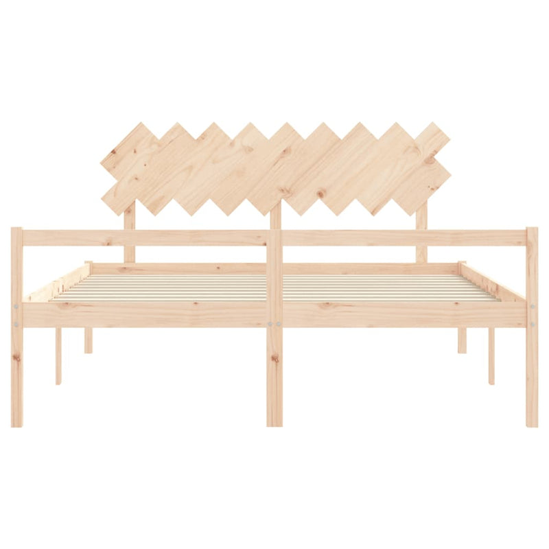 Senior Bed without Mattress 183x203 cm King Solid Wood