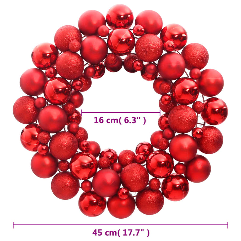 Christmas Wreath Red 45 cm Polystyrene