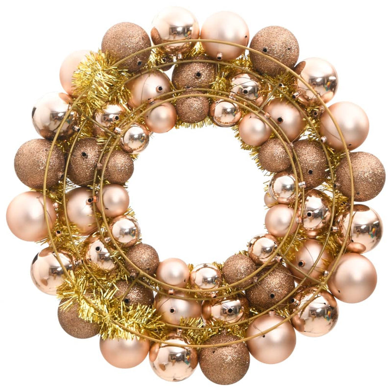 Christmas Wreath Rose Gold 45 cm Polystyrene