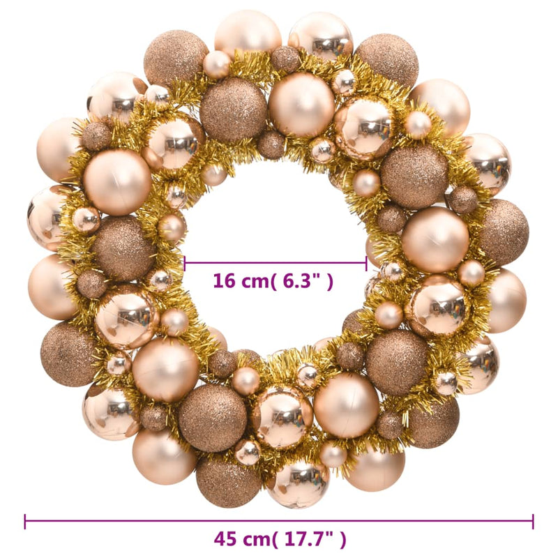 Christmas Wreath Rose Gold 45 cm Polystyrene