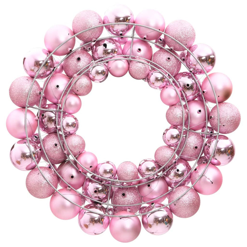 Christmas Wreath Pink 45 cm Polystyrene