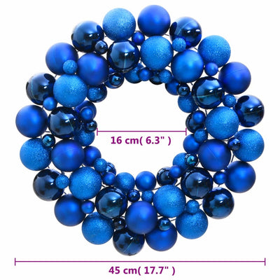 Christmas Wreath Blue 45 cm Polystyrene