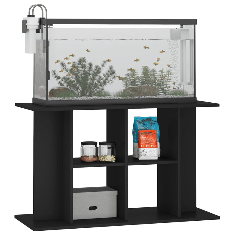 Aquarium Stand Black 100x40x60 cm Engineered Wood