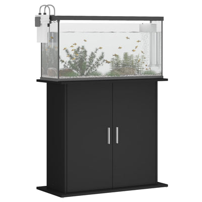 Aquarium Stand Black 81x36x73 cm Engineered Wood