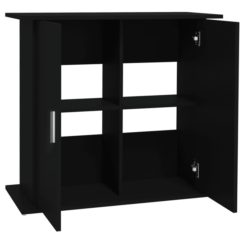 Aquarium Stand Black 81x36x73 cm Engineered Wood